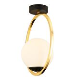 Lifos Tekli Gold Kaplamalı Plafonyer Modern Mutfak Salon Avize 