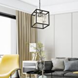 Belemir Siyah Kristalli, Taşlı Modern Tasarım Kristal Salon Avize