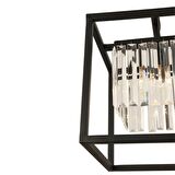 Belemir Siyah Kristalli, Taşlı Modern Tasarım Kristal Salon Avize