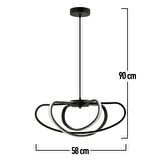 Aura Sarkıt 74 Watt Sarkıt 3 Renkli Ledli Modern Mutfak Banyo Led Salon Sarkıt Avize