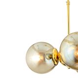 Novento 3Lü Gold Bal Camlı Modern Sarkıt Mutfak Salon Avize 