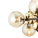 Lorento 8Li Yuvarlak Siyah Gold Modern Cafe,Restoran için Uygun Retro Salon Avize