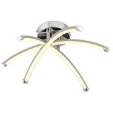 Dosse 3Lü Krom 28 Watt Plafonyer 3 Renkli Ledli Modern Mutfak Banyo Led Salon Sarkıt Avize