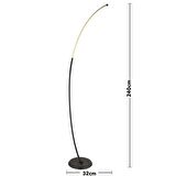 Visellia Siyah 24 Watt Modern Tasarım Ledli Metal Lambader