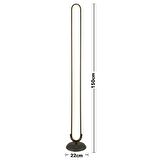 Zümra Siyah 70 Watt Modern Tasarım Ledli Metal Lambader