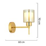 Apliqa Cemre Modern Yatak Odası Duvar Gold Aplik 
