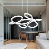 Aldo Krom Sarkıt 140 Watt Sarkıt 3 Renkli Ledli Modern Mutfak Banyo Led Salon Sarkıt Avize