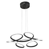 Aldo Siyah Sarkıt 140 Watt Sarkıt 3 Renkli Ledli Modern Mutfak Banyo Led Salon Sarkıt Avize