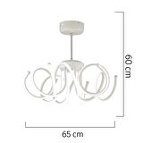 Alkent Beyaz Sarkıt 120 Watt Sarkıt 3 Renkli Ledli Modern Mutfak Banyo Led Salon Sarkıt Avize