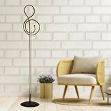 Anahtar Siyah 96 Watt Modern Tasarım Salon Ledli Metal Lambader 