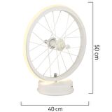 Hedra Beyaz 25 Watt Modern Tasarım Salon Ledli Metal Abajur 