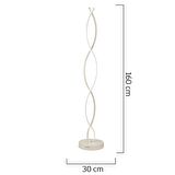 Hera Beyaz 64 Watt Modern 3 Renkli Tasarım Salon Ledli Metal Lambader 