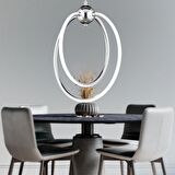 Lucca 2li Krom Sarkıt 40 Watt Sarkıt 3 Renkli Ledli Modern Mutfak Banyo Led Salon Sarkıt Avize
