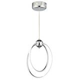 Lucca 2li Krom Sarkıt 40 Watt Sarkıt 3 Renkli Ledli Modern Mutfak Banyo Led Salon Sarkıt Avize
