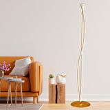 Palmiro Gold 64 Watt 3 Renkli Modern Tasarım Salon Ledli Metal Lambader 