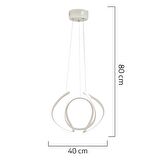 Pietra Beyaz Sarkıt 56 Watt Sarkıt 3 Renkli Ledli Modern Mutfak Banyo Led Salon Sarkıt Avize