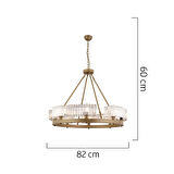 Azalea 8li Eskitme Kristalli Taşlı Modern Tasarım Kristal Salon Avize