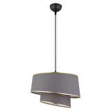 Paoni 2 Katlı Gri Gold Detaylı Modern Koridor,Yatak Odası Salon Avize