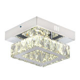 Modina Tek Katlı Krom 3 Renkli 20 Watt Ledli 3 Renkli Kristalli Taşlı Modern Tasarım Led  Kristal Salon Avize