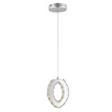 Wicker  40 Watt Tekli Krom Ledli 3 Renkli Sarkıt Kristalli Taşlı Modern Tasarım Led Kristal Salon Avize 