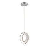 Wicker  40 Watt Tekli Krom Ledli 3 Renkli Sarkıt Kristalli Taşlı Modern Tasarım Led Kristal Salon Avize 