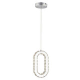 Avignon 40 Watt Tekli Krom Ledli 3 Renkli Sarkıt Kristalli Taşlı Modern Tasarım Led Kristal Salon Avize 