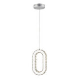 Avignon 40 Watt Tekli Krom Ledli 3 Renkli Sarkıt Kristalli Taşlı Modern Tasarım Led Kristal Salon Avize 