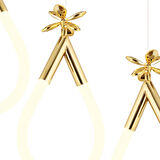 Vojens 5'li Sıralı 67 Watt Gold Ledli Kelebek Detaylı Modern Koridor, Yatak Odası Salon Sarkıt Led Avize