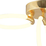 Honos 3'lü Gold 40 Watt Ledli Modern Koridor, Yatak Odası Salon Plafonyer Led Avize