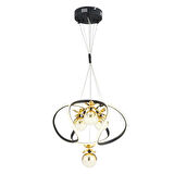 Balca 4'lü Siyah Gold Ledi Modern Oturma Odası, Koridor, Salon Led Avize 