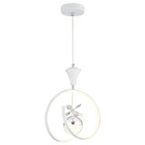 Mengü Tekli Beyaz Krom 3 Renkli 36 Watt Ledli Modern Oturma Odası, Koridor, Salon Led Avize