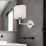 Apliqa Zadie Metal Modern Banyo - Yatak Odası Duvar - Yatak Başı Krom Aplik 