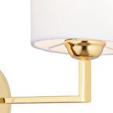 Apliqa Zadie Metal Modern Banyo - Yatak Odası Duvar - Yatak Başı Beyaz - Gold Aplik 