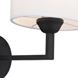 Apliqa Zadie Metal Modern Banyo - Yatak Odası Duvar - Yatak Başı Beyaz - Siyah Aplik 