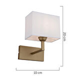 Apliqa Rylee Metal Modern Banyo - Yatak Odası Duvar - Yatak Başı Çift Yönlü Beyaz Aplik 