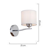 Apliqa Keria Metal Modern Banyo - Yatak Odası Duvar - Yatak Başı Krom Aplik 