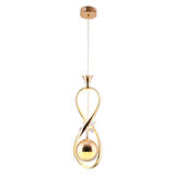 Büklüm Tekli Gold Kelebek Detaylı Ledli Modern Koridor, Yatak Odası Salon Sarkıt Led Avize
