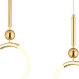 Struer 3'lü Sıralı Gold Ledli Modern Koridor, Yatak Odası Salon Sarkıt Led Avize