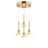Struer 4'lü Yuvarlak Gold Ledli Modern Koridor, Yatak Odası Salon Sarkıt Led Avize