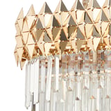 Rodya 80'lik Sıralı Gold Kristal Taşlı Modern Yemek Odası Salon Sarkıt Avize