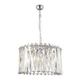Saucer 50'lik Krom Yuvarlak Kristalli Taşlı Modern Tasarım Kristal Salon Avize
