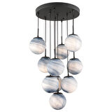 EFSER 10LU YUVARLAK AVİZE Modern Oturma Odası Salon Sarkıt Avize