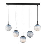 EFSER 5Lİ SIRALI AVİZE Modern Oturma Odası Salon Sarkıt Avize