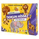 Artenino Yabani Hayvanları 12 Büyük Parça Dokun Hisset Puzzle