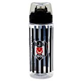 Beşiktaş Çubuk Desenli Plastik Matara 500 ml Siyah (24391)