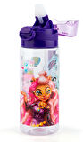 Monster High 500 ml Pipetli Mor Kapaklı Plastik Matara Suluk - Kız Çocuk