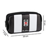 Beşiktaş 2 Bölmeli Çubuklu Suni Deri Kalemlik (25359)