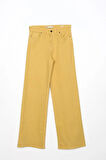 Hardal-Wide Leg Yüksek Bel Pantolon