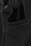 Antrasit-Beli Büzgülü Slouchy Jean Pantolon