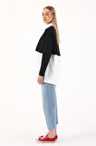 Lacivert01-Bisiklet Yaka Uzun Kollu Crop